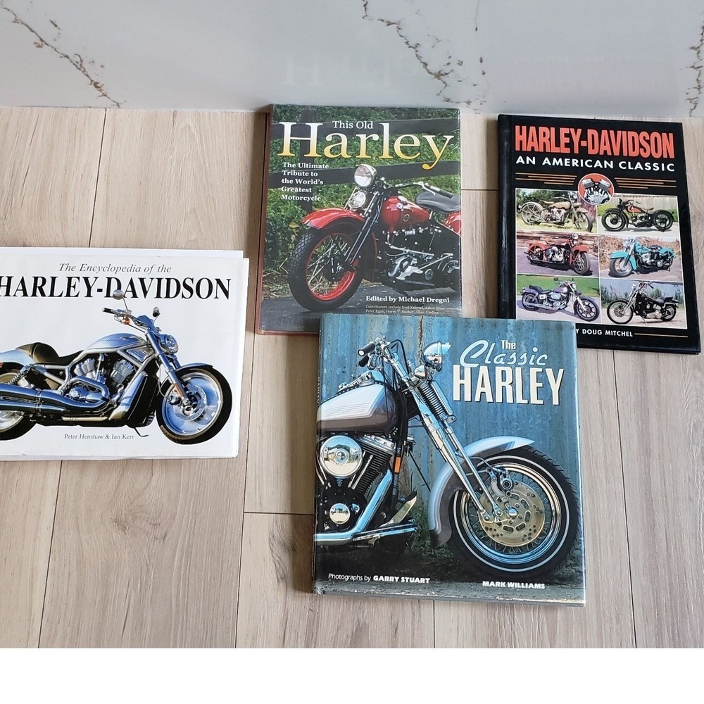 Harley Davidson Books Set of 4 Vintage Hardcover History Reference